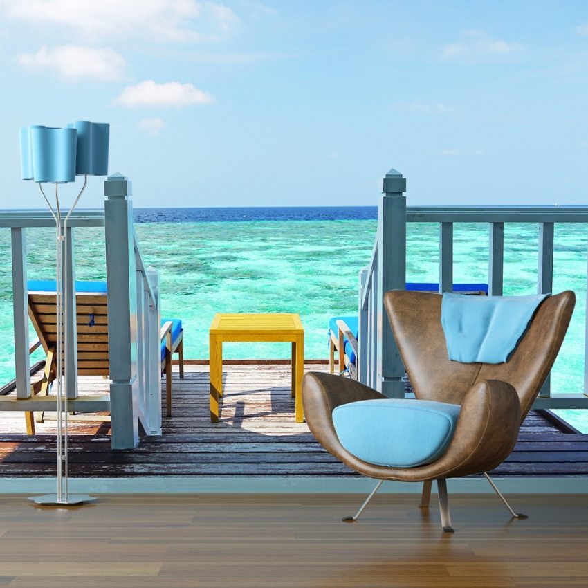 Utskriften på fotobakgrunnen visualiserer havvollen Utskriften på fotobakgrunnen visualiserer havvollen