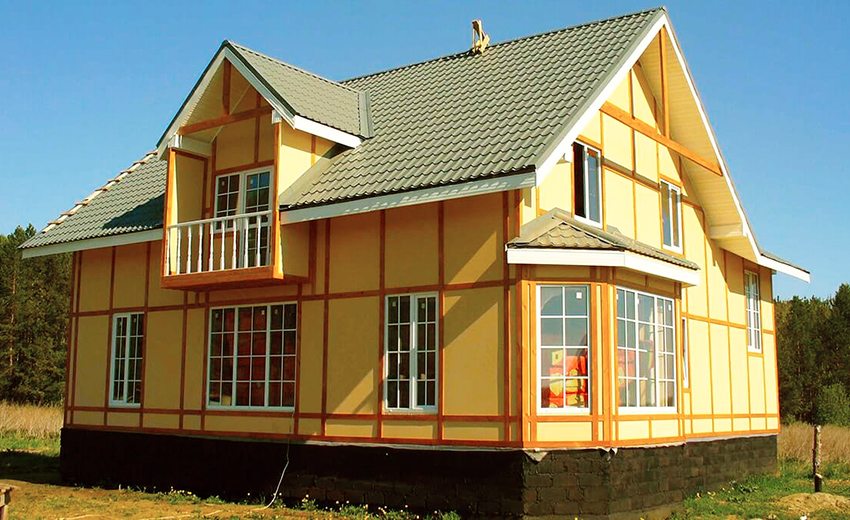 Malowane panele DSP na elewacji domu Malowane panele DSP na elewacji domu