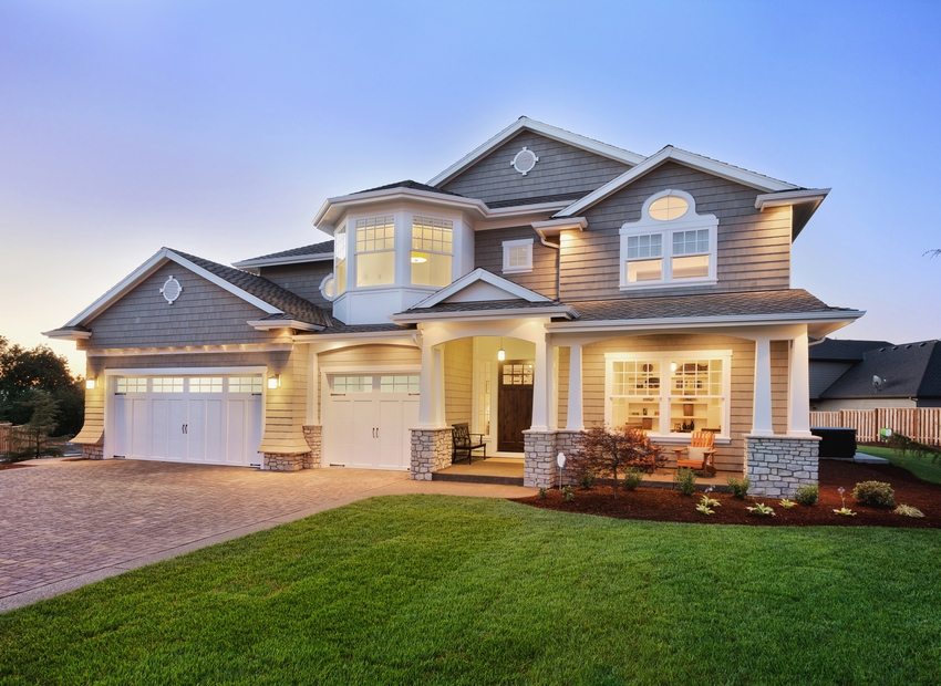 An example of a harmonious combination of several types of roof: gable, shed, hipped An example of a harmonious combination of several types of roof: gable, shed, hipped
