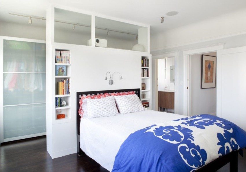 Matagumpay na paglalagay ng dressing room sa kwarto Matagumpay na paglalagay ng dressing room sa kwarto