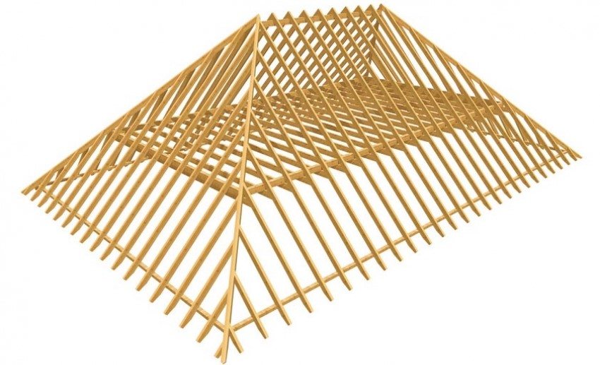 בנייה סכמטית של גג ירך בנייה סכמטית של גג ירך