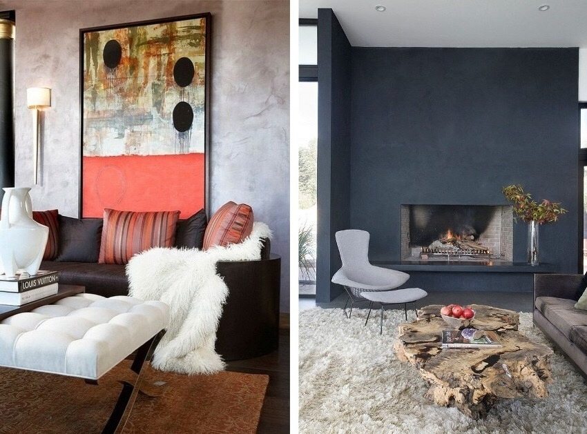 Dekorativt gips vil bidra til å skape et stilig design i stuen Dekorativt gips vil bidra til å skape et stilig design i stuen