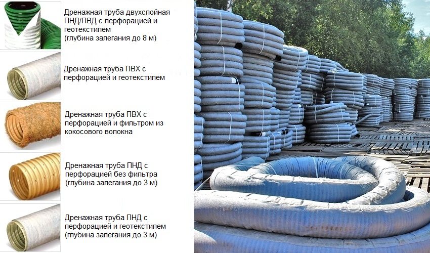 סוגים שונים של צינורות ניקוז גלי סוגים שונים של צינורות ניקוז גלי