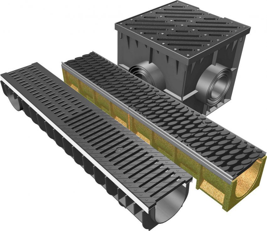 Drainage trays and gully Drainage trays and gully