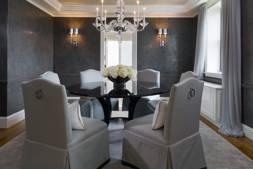 جدران غرفة المعيشة بتأثير جبس زخرفي شبه لامع جدران غرفة المعيشة بتأثير جبس زخرفي شبه لامع