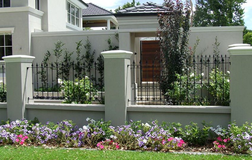 Concrete post caps look simple and elegant Concrete post caps look simple and elegant