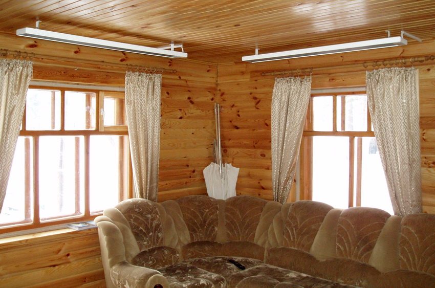 Balluvarmerne er alsidige, de kan placeres både på væggene og i loftet Balluvarmerne er alsidige, de kan placeres både på væggene og i loftet