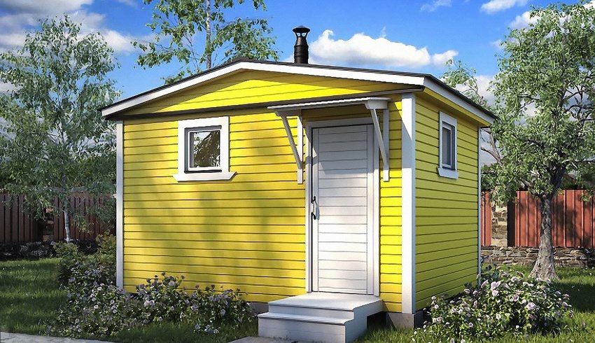 Phòng xông hơi khô khung nhỏ làm sẵn từ quầy bar, được lắp đặt trên nền của trụ bê tông Phòng xông hơi khô khung nhỏ làm sẵn từ quầy bar, được lắp đặt trên nền của trụ bê tông