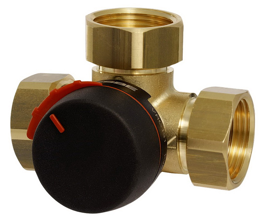 Dreiwegeventil zum Heizen mit Thermostat Dreiwegeventil zum Heizen mit Thermostat