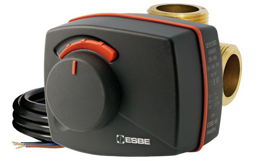Mit dem elektrischen Antrieb können Sie den Betrieb eines Dreiwegeventils zum Heizen automatisieren Mit dem elektrischen Antrieb können Sie den Betrieb eines Dreiwegeventils zum Heizen automatisieren