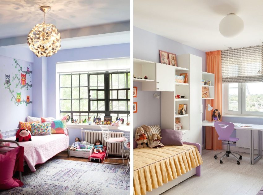 Eksempler på dekorasjonsrom for jenter i delikate lilla toner Eksempler på dekorasjonsrom for jenter i delikate lilla toner