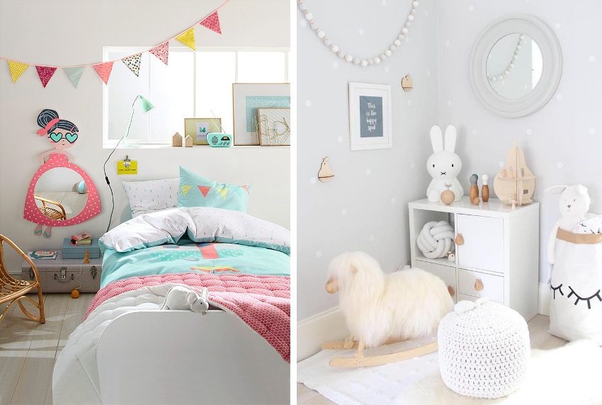 Gode eksempler på hvite barnerominteriører Gode eksempler på hvite barnerominteriører