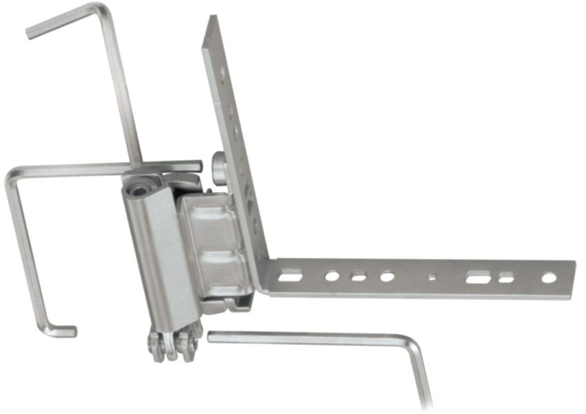 כוונון ציר הדלת בשלושה מישורים (מוצג עם משושים) כוונון ציר הדלת בשלושה מישורים (מוצג עם משושים)