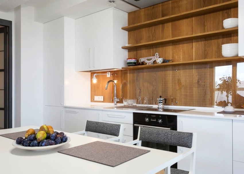 MDF-paneler som forklæde i køkkenet MDF-paneler som forklæde i køkkenet