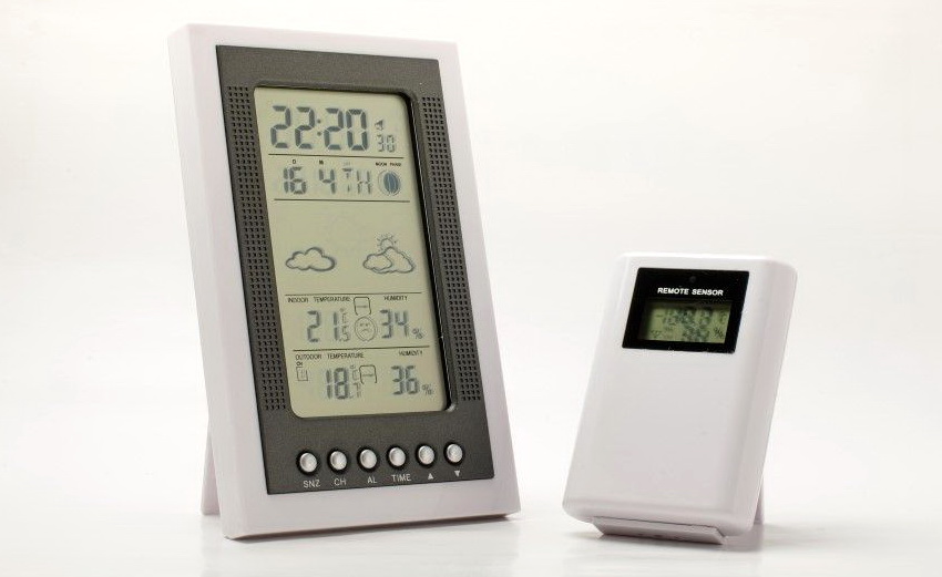 La station météo de Gal est équipée d'un réveil La station météo de Gal est équipée d'un réveil