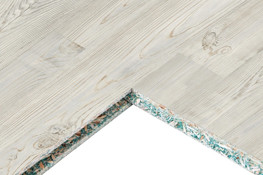 Udskæringen af fugtbestandigt spånplade har en grøn farvetone Udskæringen af fugtbestandigt spånplade har en grøn farvetone