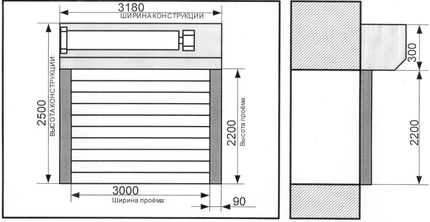 Bản vẽ cửa cuốn con lăn với kích thước Bản vẽ cửa cuốn con lăn với kích thước