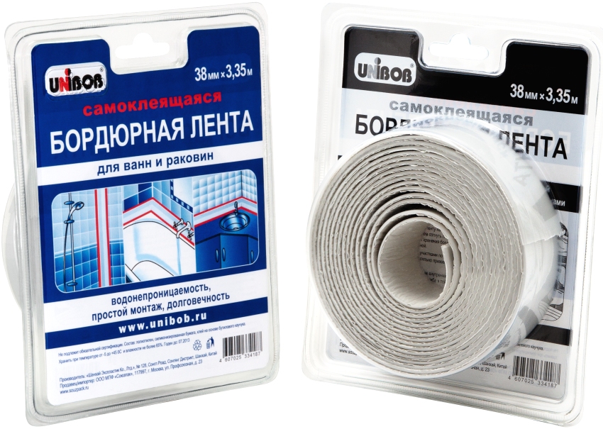 Banyodaki derzleri süslemek için kendinden yapışkanlı bordür bandı Banyodaki derzleri süslemek için kendinden yapışkanlı bordür bandı