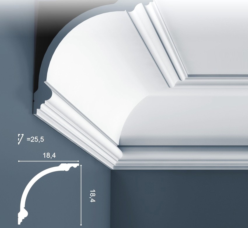 Dimensiuni de montare pentru soclu de tavan colțar Dimensiuni de montare pentru soclu de tavan colțar