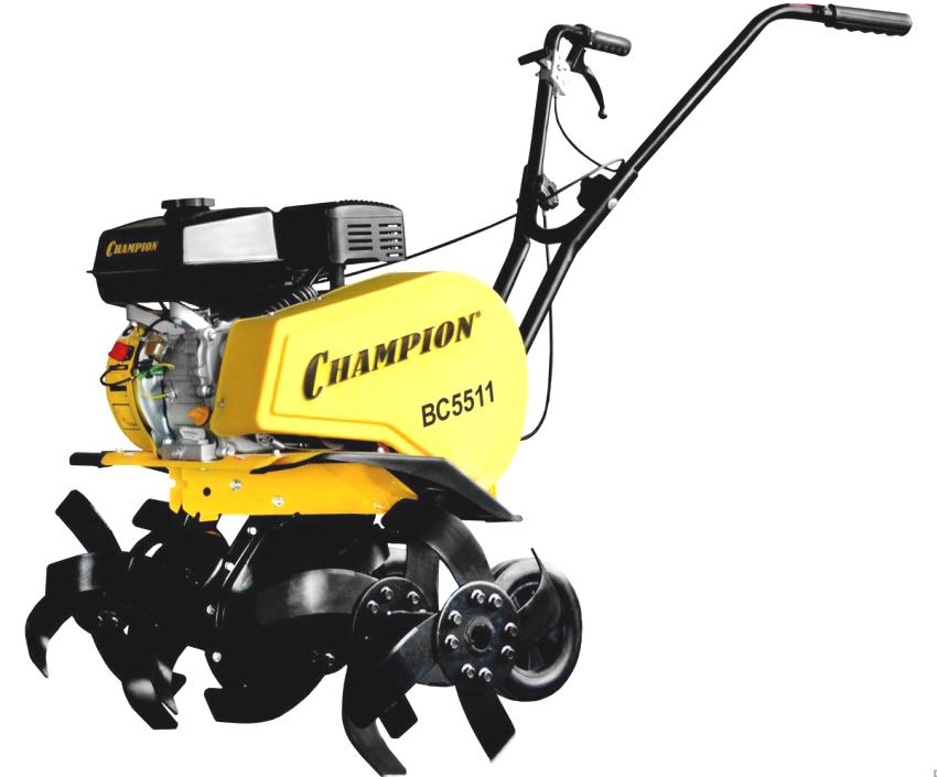 Motorkultivator Champion BC 5511 mit einem Kraftstofftankvolumen von 3,6 l Motorkultivator Champion BC 5511 mit einem Kraftstofftankvolumen von 3,6 l