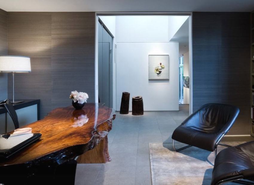 Grafittfargede MDF-plater i hjemmekontor Grafittfargede MDF-plater i hjemmekontor