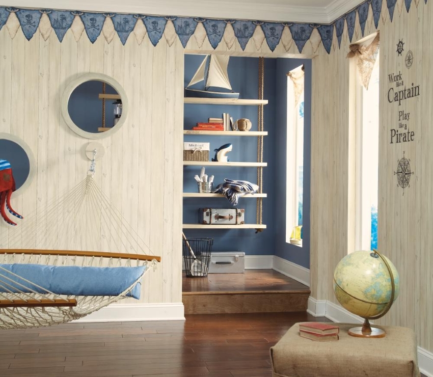 ห้องสำหรับเด็กตกแต่งด้วยเส้นขอบที่สดใส ห้องสำหรับเด็กตกแต่งด้วยเส้นขอบที่สดใส