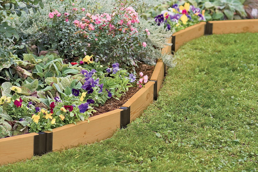 Muovinen reunus kuviolla luonnonpuulle Muovinen reunus kuviolla luonnonpuulle