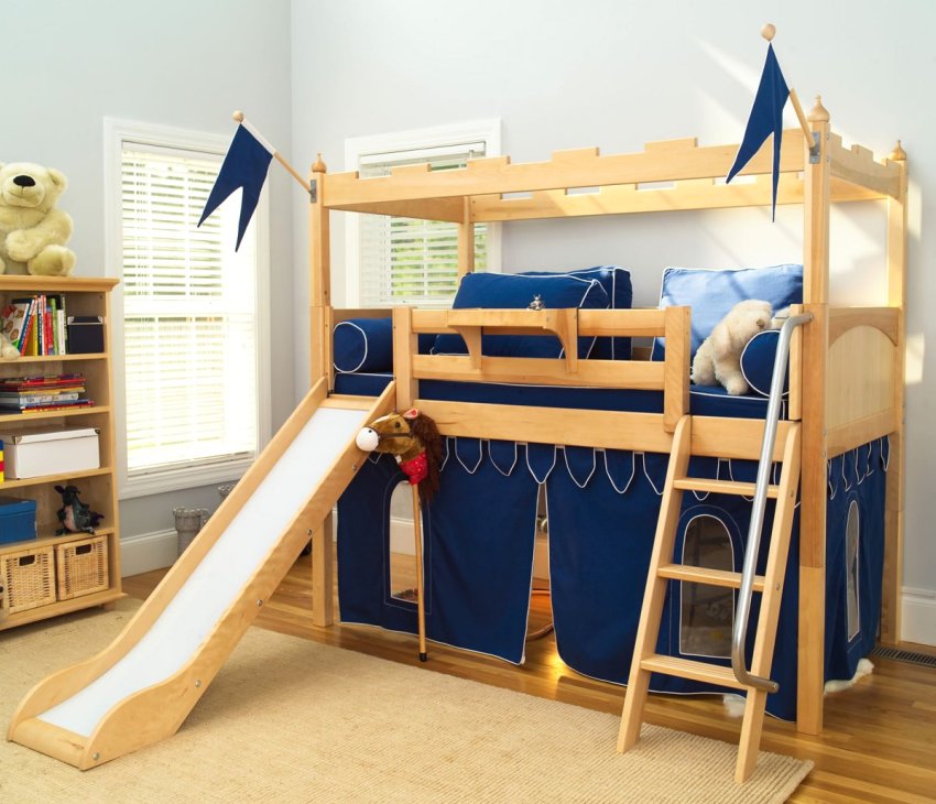 سرير بطابقين ، منمنمة كحصن الفارس سرير بطابقين ، منمنمة كحصن الفارس