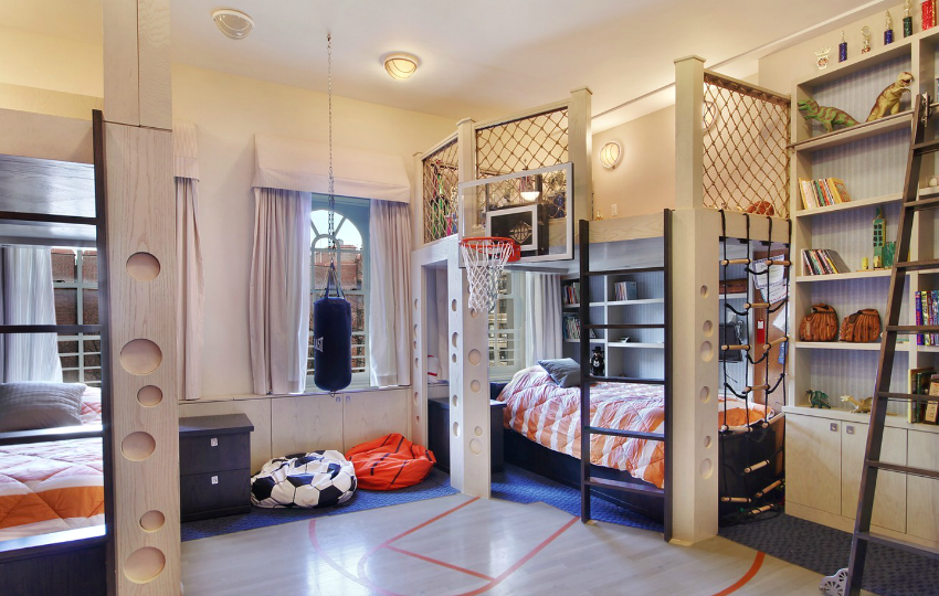 التصميم الداخلي الأصلي لغرفة الأطفال لولدين التصميم الداخلي الأصلي لغرفة الأطفال لولدين