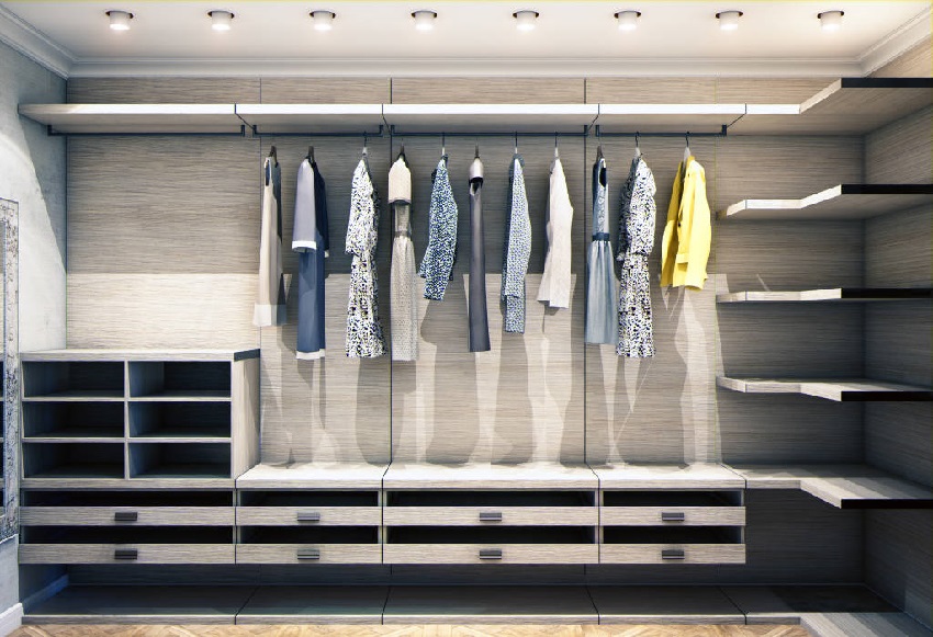 Γκαρνταρόμπα κατά μήκος ενός τοίχου Γκαρνταρόμπα κατά μήκος ενός τοίχου