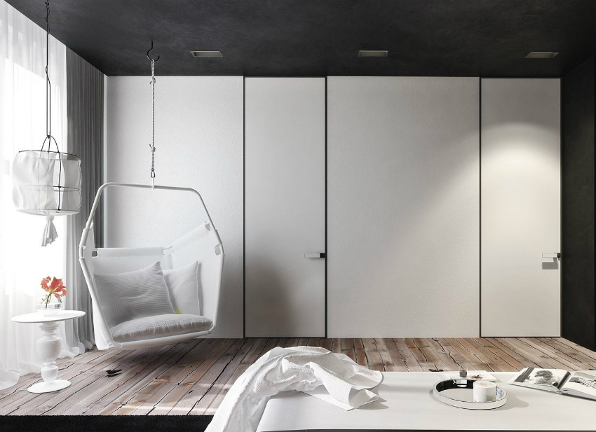 Biele fasády skrinky-steny priestor opticky rozšíria Biele fasády skrinky-steny priestor opticky rozšíria