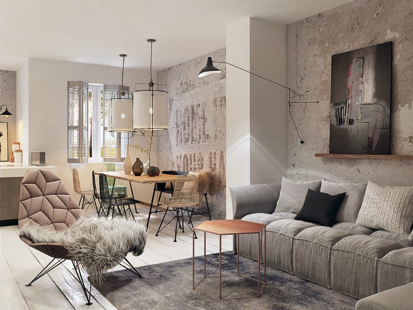 Pohodlný, zaujímavý nábytok a textúrované tapety do haly pomôžu vytvoriť jedinečný interiér Pohodlný, zaujímavý nábytok a textúrované tapety do haly pomôžu vytvoriť jedinečný interiér