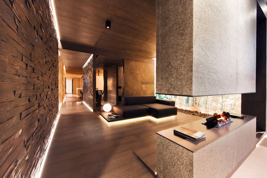 Prírodné drevo a kameň vo výzdobe interiéru Prírodné drevo a kameň vo výzdobe interiéru