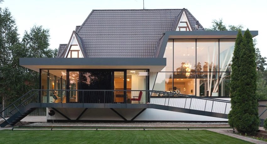 Nowoczesny dom z piękną fasadą i wnętrzem Piękne domy: zdjęcia wewnątrz i na zewnątrz. Ciekawe pomysły na aranżację
