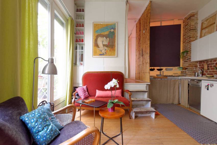 Oryginalne wnętrze kawalerki Oryginalne wnętrze kawalerki