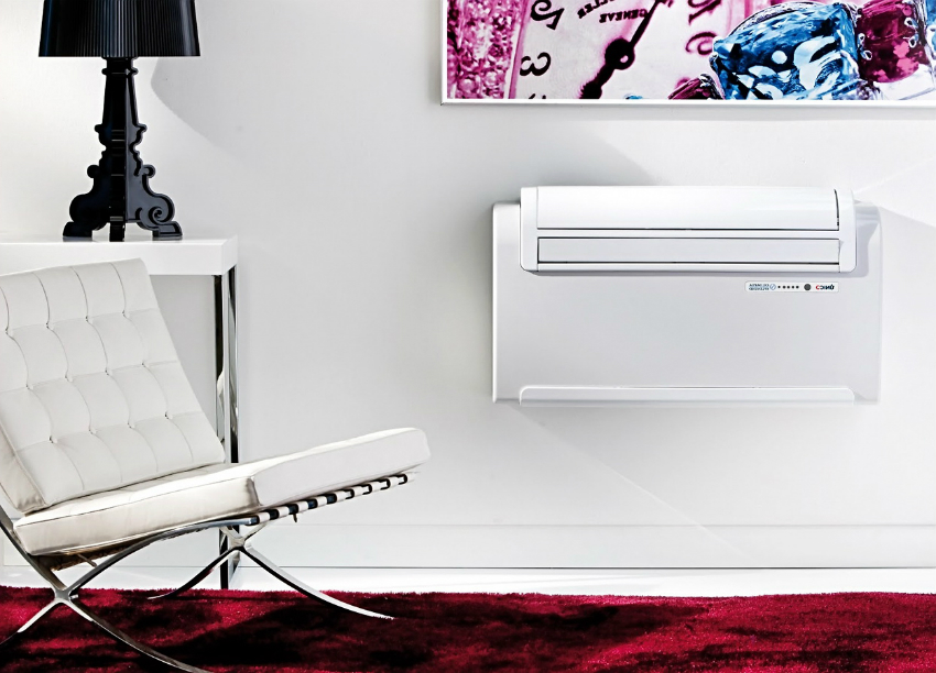 Installasjon av et delt system krever demontering av veggene for å føre rørene til utedelen Installasjon av et delt system krever demontering av veggene for å føre rørene til utedelen