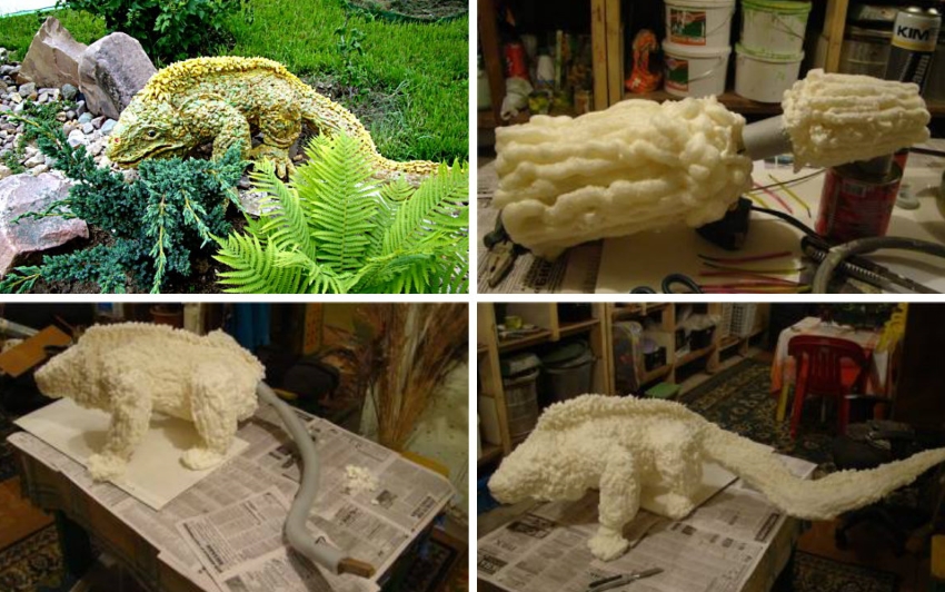 Membuat kadal dari busa poliuretana Membuat kadal dari busa poliuretana