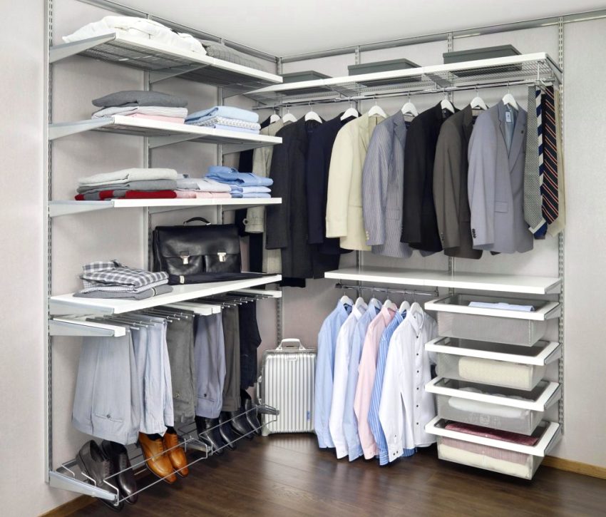 Mobilna narożna garderoba Elfa Mobilna narożna garderoba Elfa