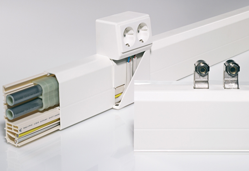 Die innere Struktur der Warmwasser-Fußleiste Die innere Struktur der Warmwasser-Fußleiste