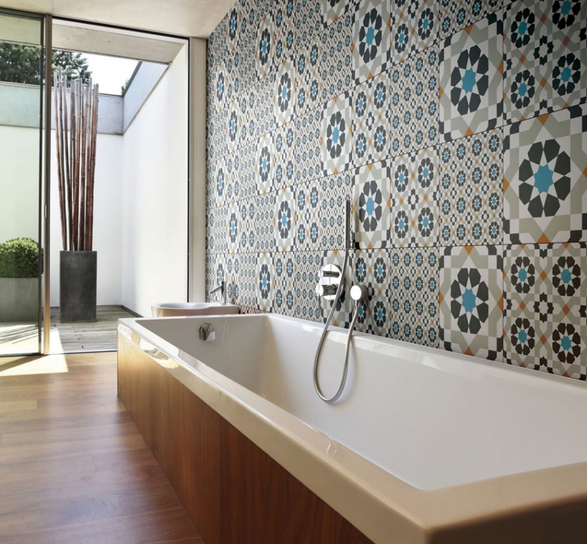 Η χρήση πλακιδίων με διαφορετικά σχέδια είναι μια σύγχρονη τεχνική σχεδιασμού. Η χρήση πλακιδίων με διαφορετικά σχέδια είναι μια σύγχρονη τεχνική σχεδιασμού.