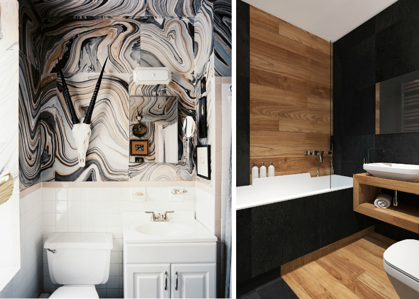 Εκτός από τα πλακάκια, πλαστικά πάνελ μπορούν να χρησιμοποιηθούν για τη διακόσμηση του μπάνιου. Εκτός από τα πλακάκια, πλαστικά πάνελ μπορούν να χρησιμοποιηθούν για τη διακόσμηση του μπάνιου.