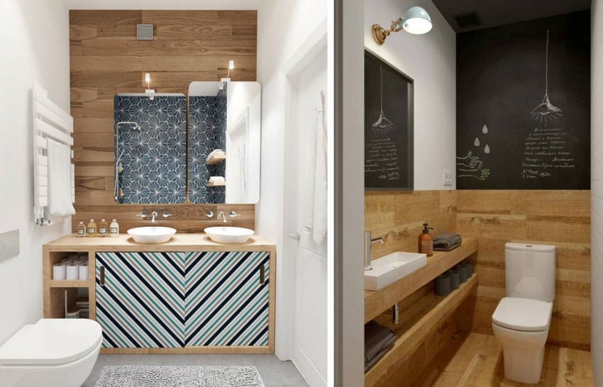 Το μικρό μπάνιο μπορεί να είναι όμορφα διακοσμημένο με πλακάκια και ταπετσαρία Το μικρό μπάνιο μπορεί να είναι όμορφα διακοσμημένο με πλακάκια και ταπετσαρία