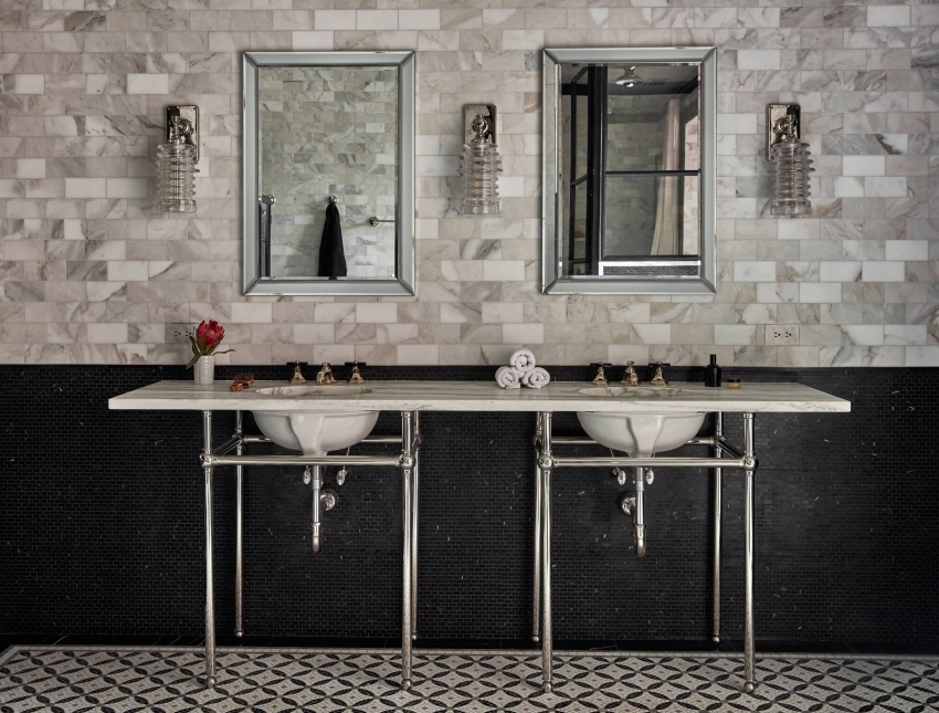 Ένα παράδειγμα διακόσμησης μπάνιου με πλακάκια από το Italon Ένα παράδειγμα διακόσμησης μπάνιου με πλακάκια από το Italon