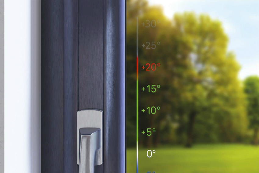 I en smart vindusglassenhet varmes glasset opp av strøm som leveres til vindusstrukturen I en smart vindusglassenhet varmes glasset opp av strøm som leveres til vindusstrukturen