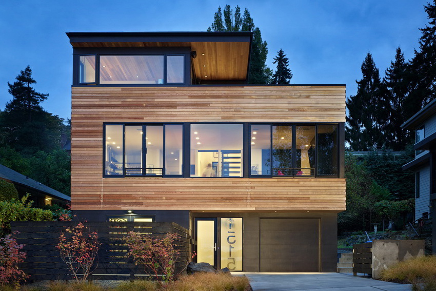 קוטג 'מודרני מבטון וזכוכית קוטג 'מודרני מבטון וזכוכית