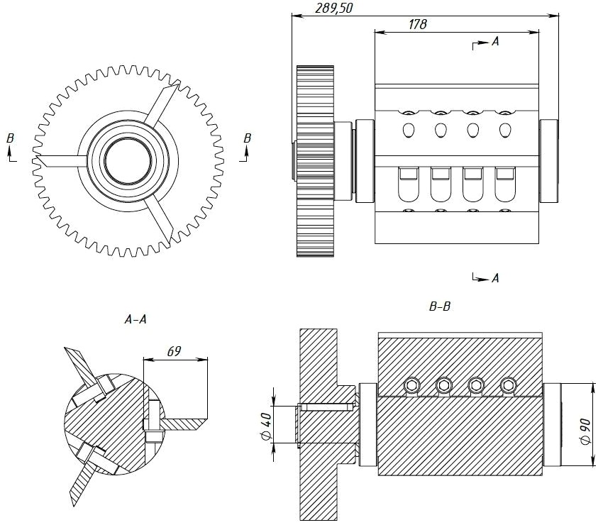 Desenul arborelui de lucru al polizorului Desenul arborelui de lucru al polizorului