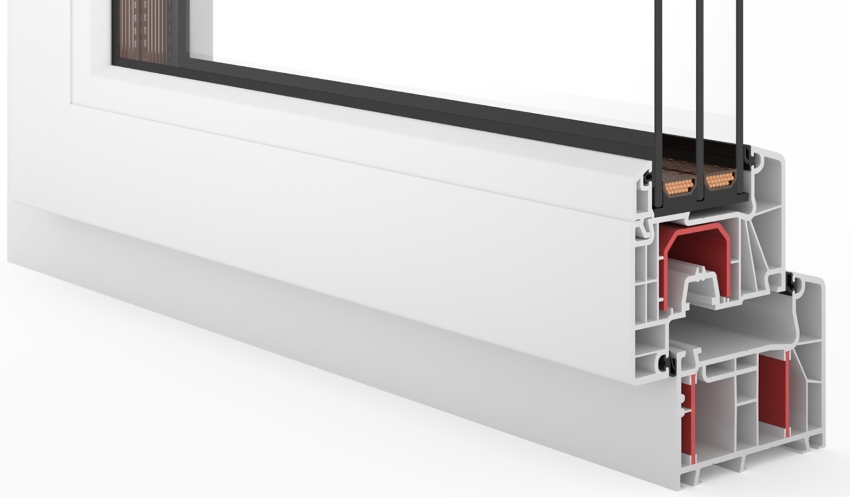 Placement of seals in the window frame Placement of seals in the window frame