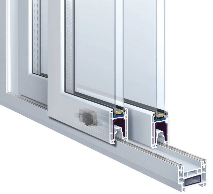 Cut of an aluminum glass unit with KBE seals Cut of an aluminum glass unit with KBE seals