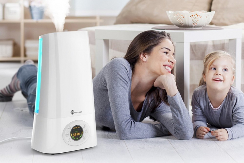 С пречиствател сухият въздух преминава през изпарителните касети и се овлажнява оптимално С пречиствател сухият въздух преминава през изпарителните касети и се овлажнява оптимално