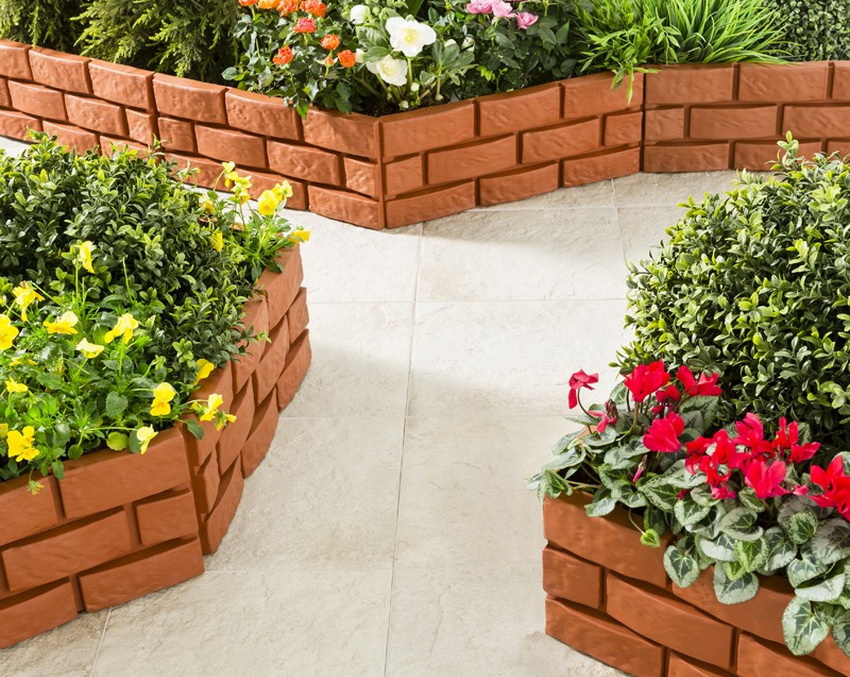 Decorative plastic fences with imitation brick Decorative plastic fences with imitation brick